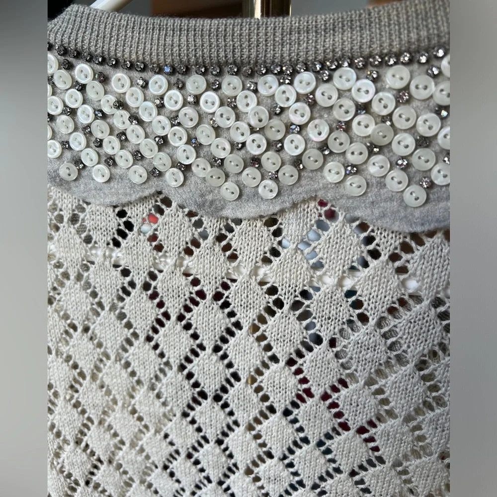 Anthropologie lace cardigan with detailed collar - Picture 7 of 7